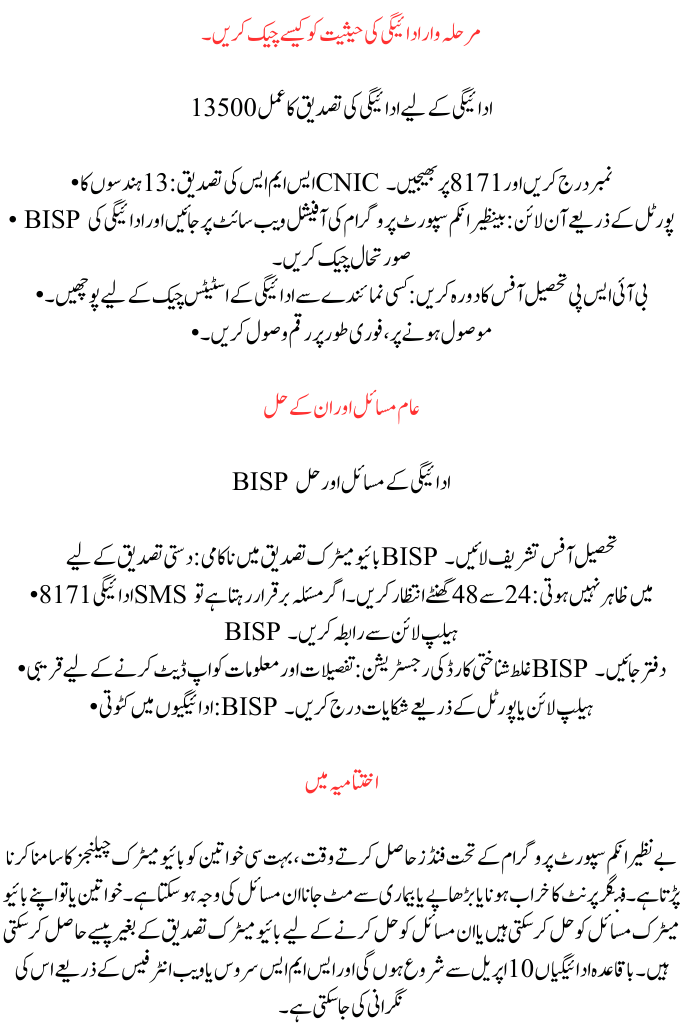 8171 BISP Payment April 2025
